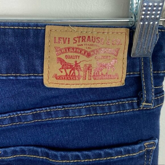 Levis 711 Super Skinny Dark Blue Jeans Indigo Size 25 Stretch Denim‎ High Rise - Picture 6 of 10